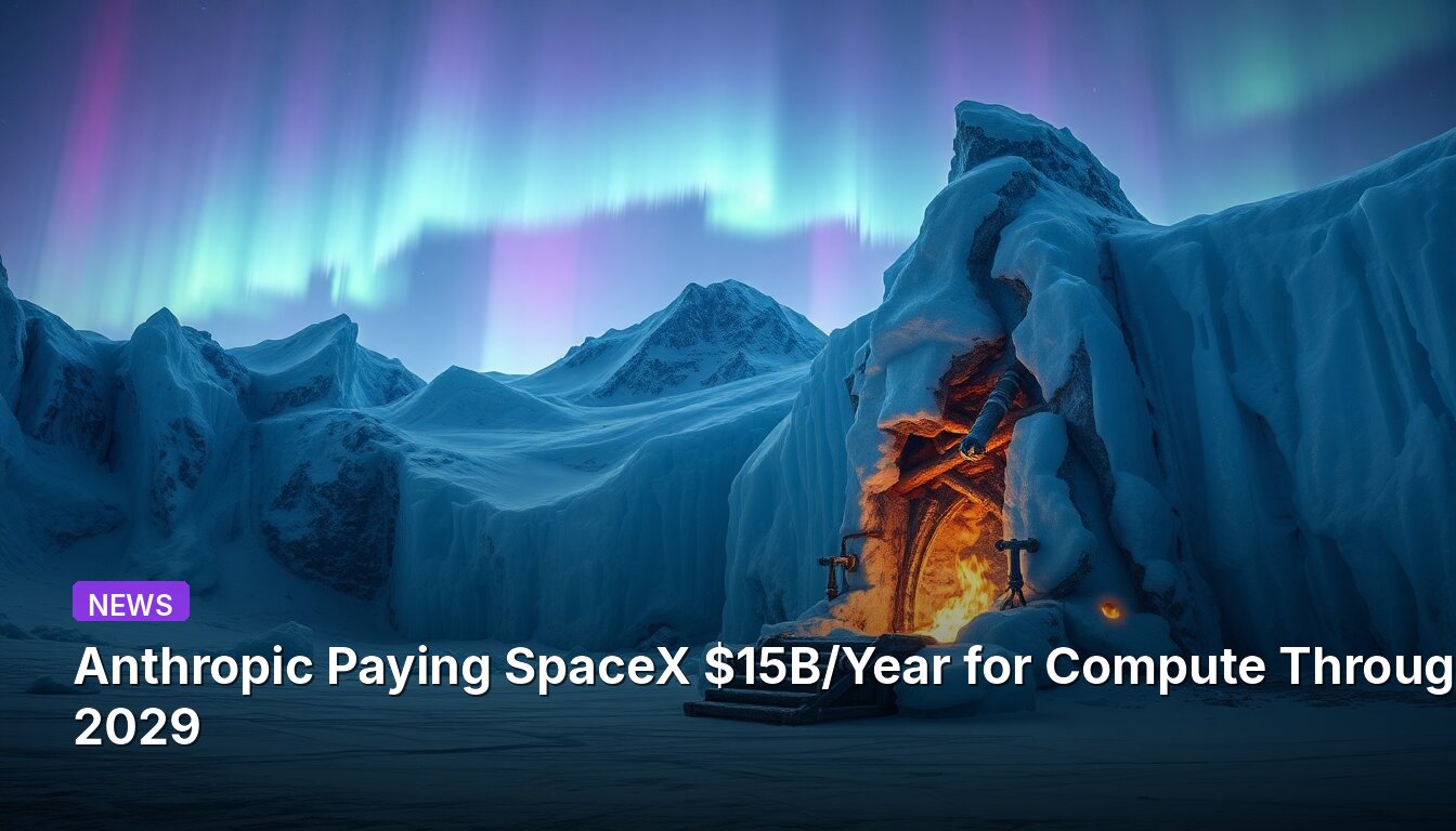 Anthropic Paying SpaceX $15B/Year for Compute Through 2029