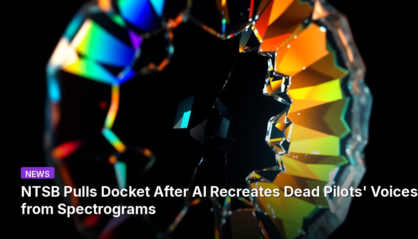 NTSB Pulls Docket After AI Recreates Dead Pilots' Voices from Spectrograms