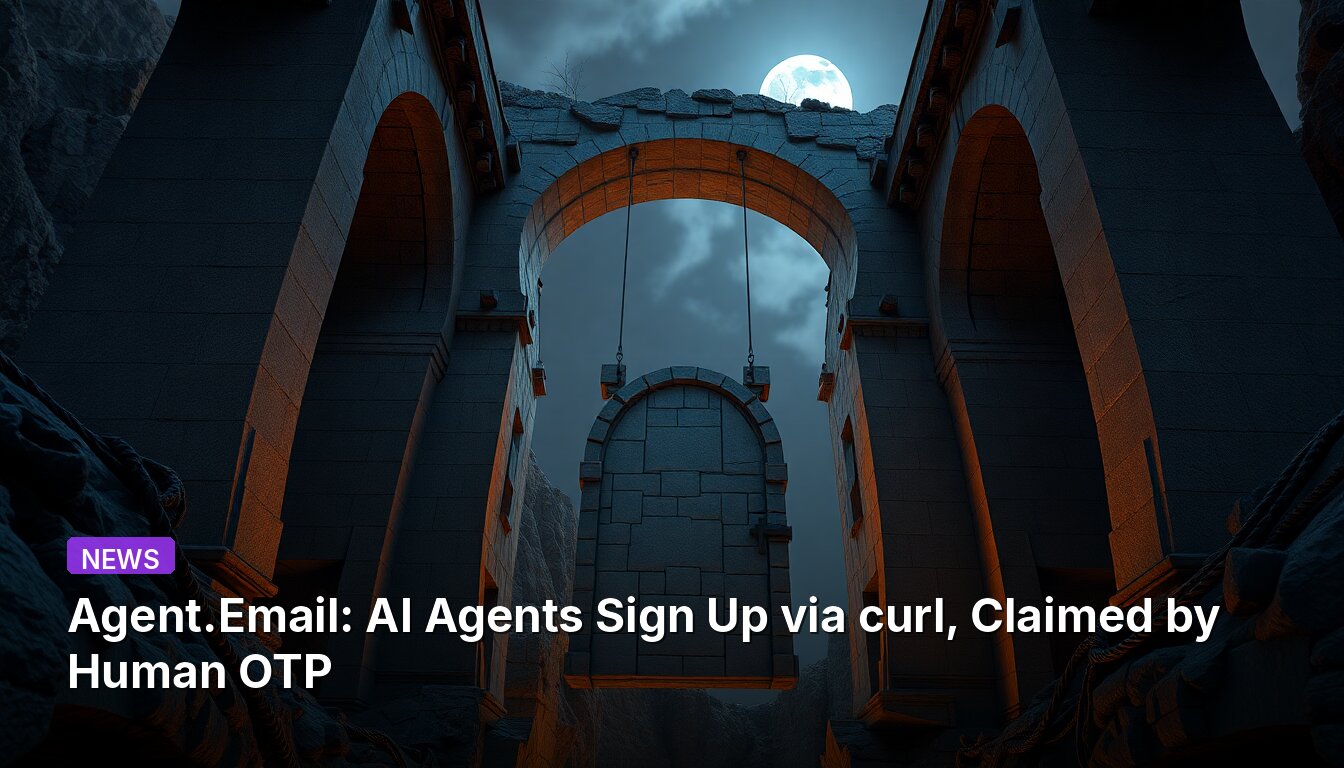 Agent.Email: AI Agents Sign Up via curl, Claimed by Human OTP