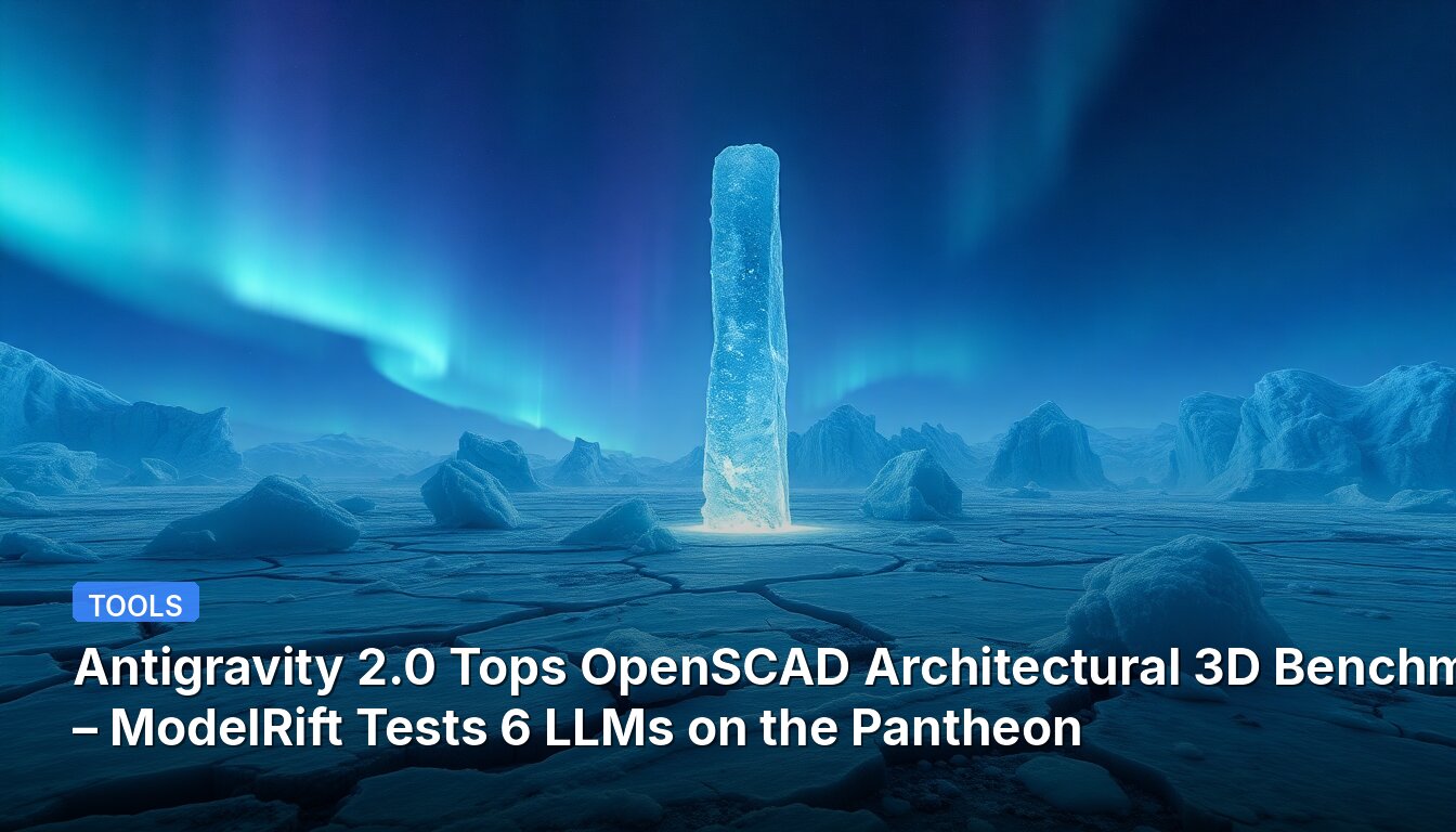 Antigravity 2.0 Tops OpenSCAD Architectural 3D Benchmark – ModelRift Tests 6 LLMs on the Pantheon