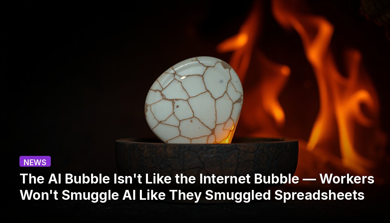 The AI Bubble Isn't Like the Internet Bubble — Workers Won't Smuggle AI Like They Smuggled Spreadsheets
