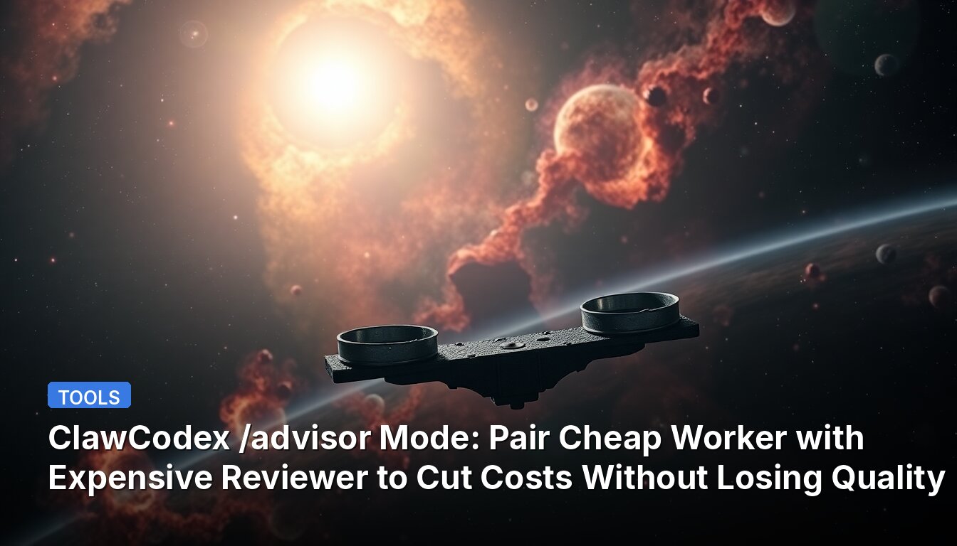 ClawCodex /advisor Mode: Pair Cheap Worker with Expensive Reviewer to Cut Costs Without Losing Quality