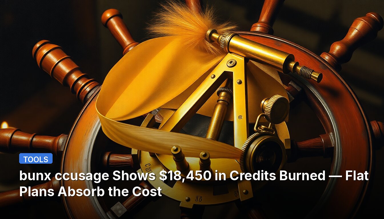 bunx ccusage Shows $18,450 in Credits Burned — Flat Plans Absorb the Cost