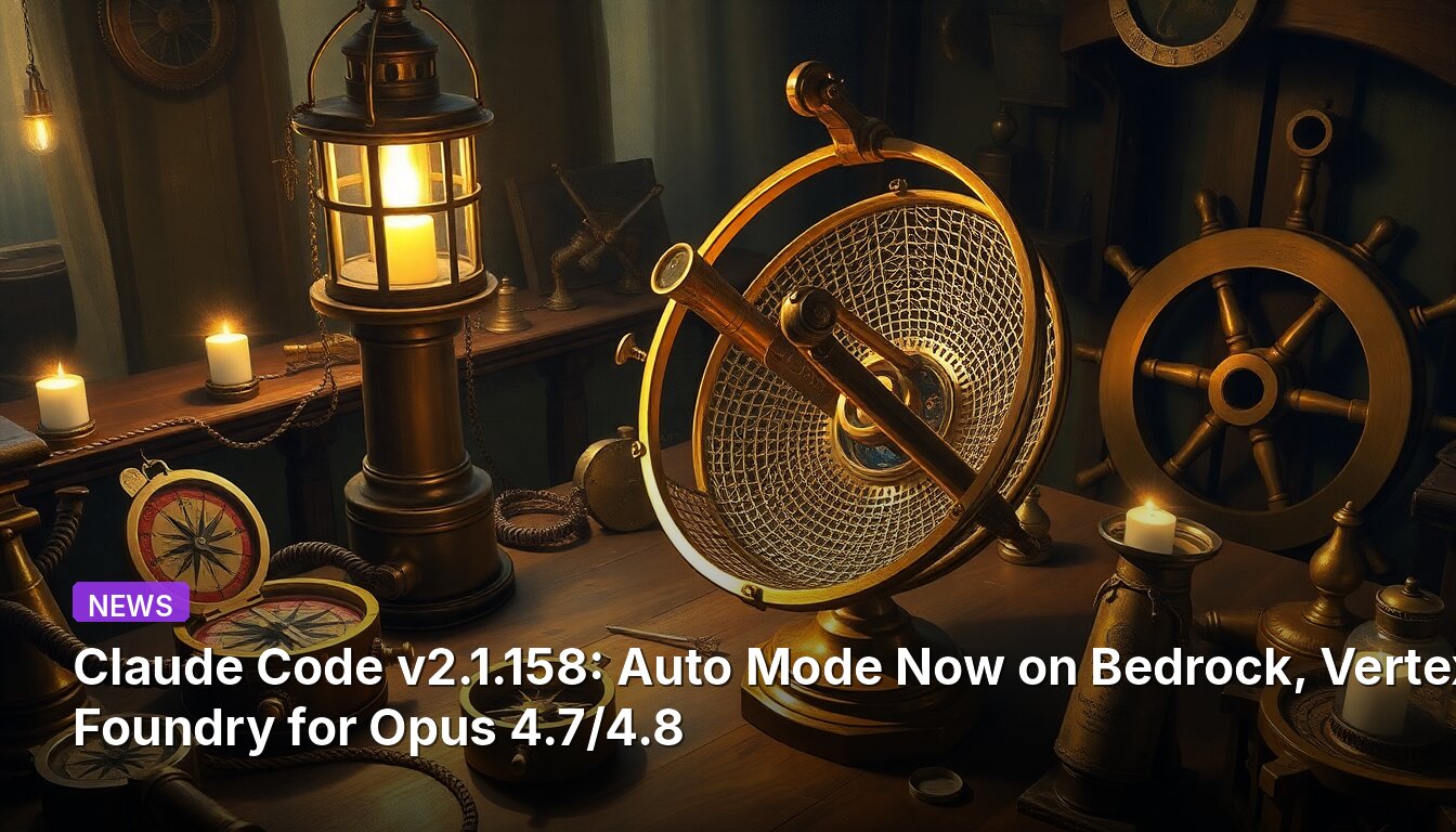 Claude Code v2.1.158: Auto Mode Now on Bedrock, Vertex, Foundry for Opus 4.7/4.8