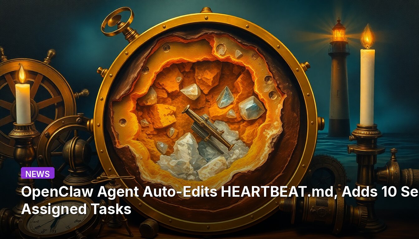 OpenClaw Agent Auto-Edits HEARTBEAT.md, Adds 10 Self-Assigned Tasks