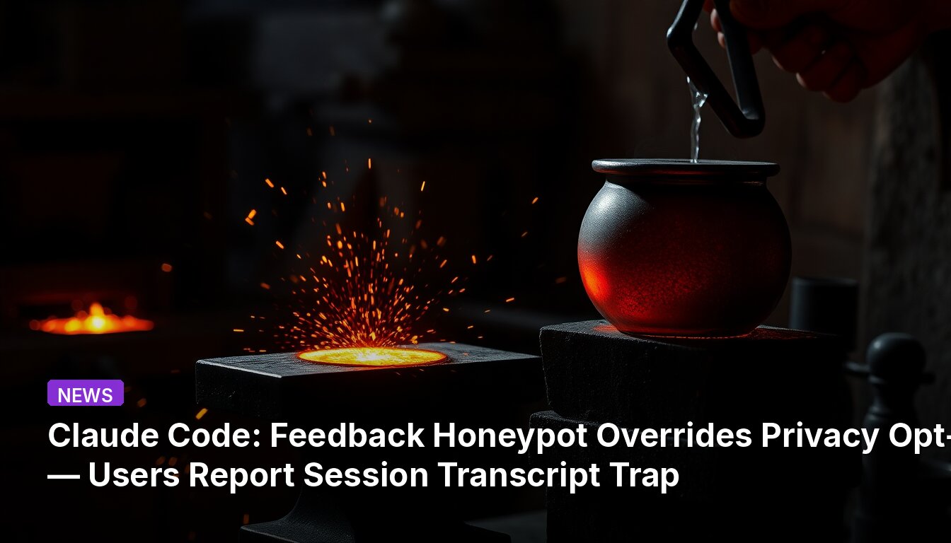 Claude Code: Feedback Honeypot Overrides Privacy Opt-Out — Users Report Session Transcript Trap