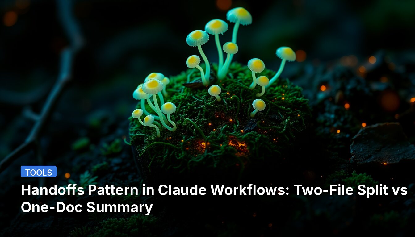 Handoffs Pattern in Claude Workflows: Two-File Split vs One-Doc Summary