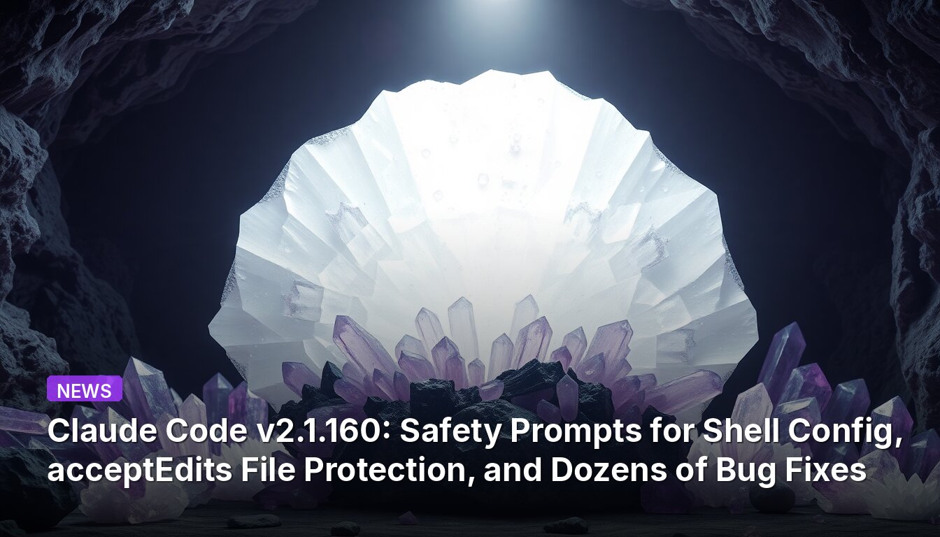 Claude Code v2.1.160: Safety Prompts for Shell Config, acceptEdits File Protection, and Dozens of Bug Fixes