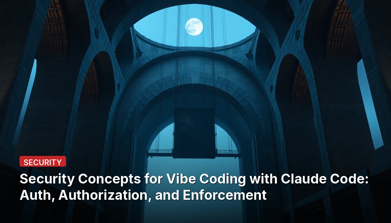 Security Concepts for Vibe Coding with Claude Code: Auth, Authorization, and Enforcement