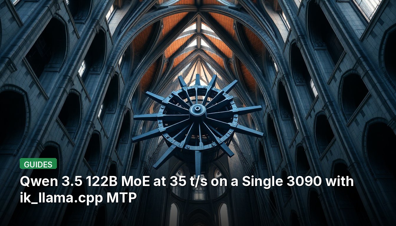 Qwen 3.5 122B MoE at 35 t/s on a Single 3090 with ik_llama.cpp MTP
