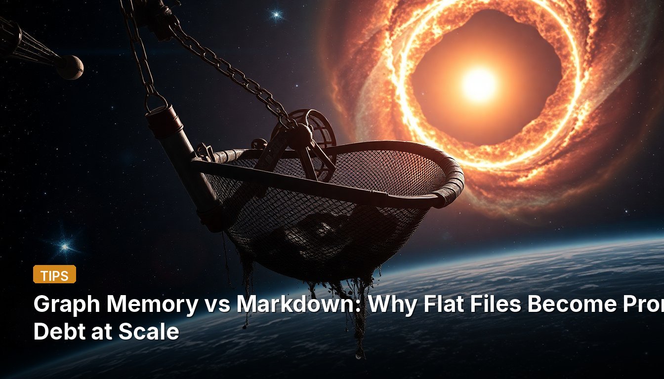 Graph Memory vs Markdown: Why Flat Files Become Prompt Debt at Scale