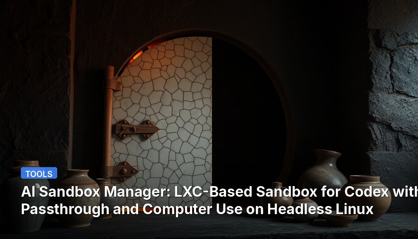 AI Sandbox Manager: LXC-Based Sandbox for Codex with GPU Passthrough and Computer Use on Headless Linux