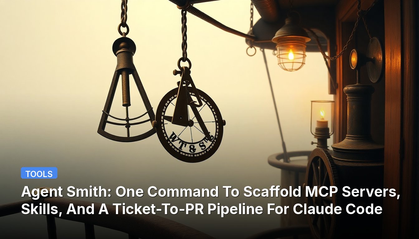 Agent Smith: One Command To Scaffold MCP Servers, Skills, And A Ticket-To-PR Pipeline For Claude Code