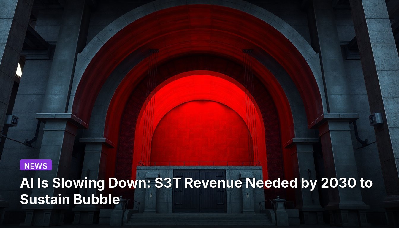 AI Is Slowing Down: $3T Revenue Needed by 2030 to Sustain Bubble