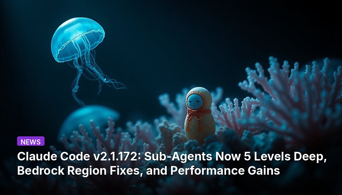 Claude Code v2.1.172: Sub-Agents Now 5 Levels Deep, Bedrock Region Fixes, and Performance Gains