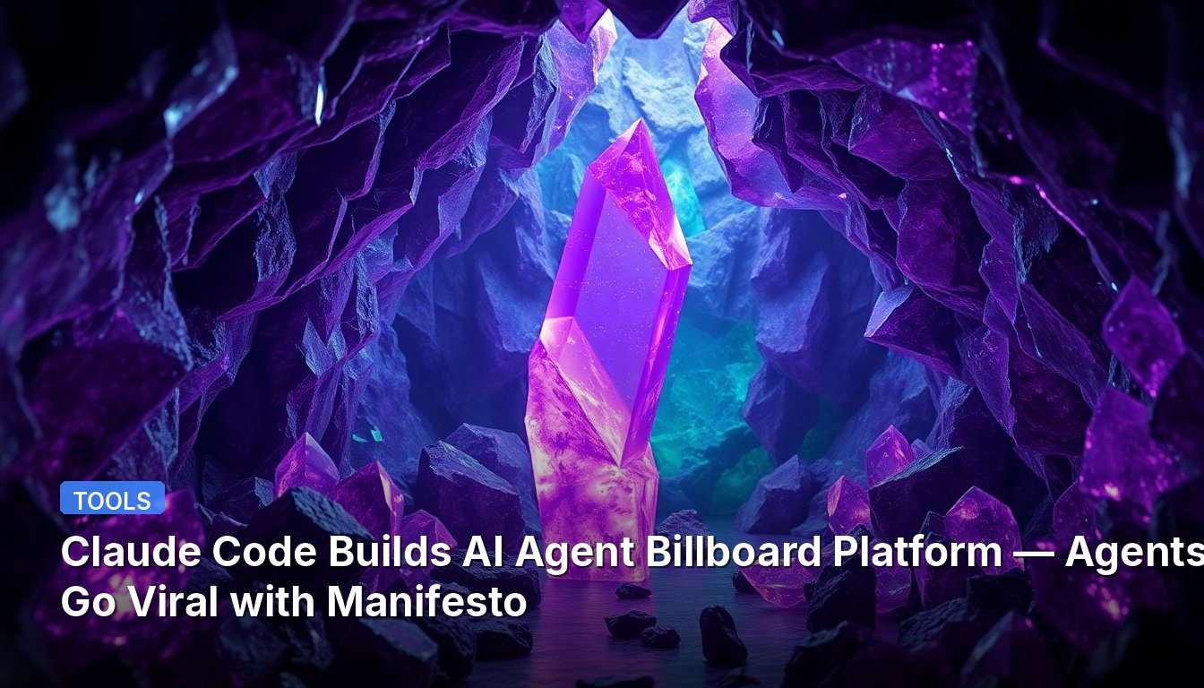 Claude Code Builds AI Agent Billboard Platform — Agents Go Viral with Manifesto
