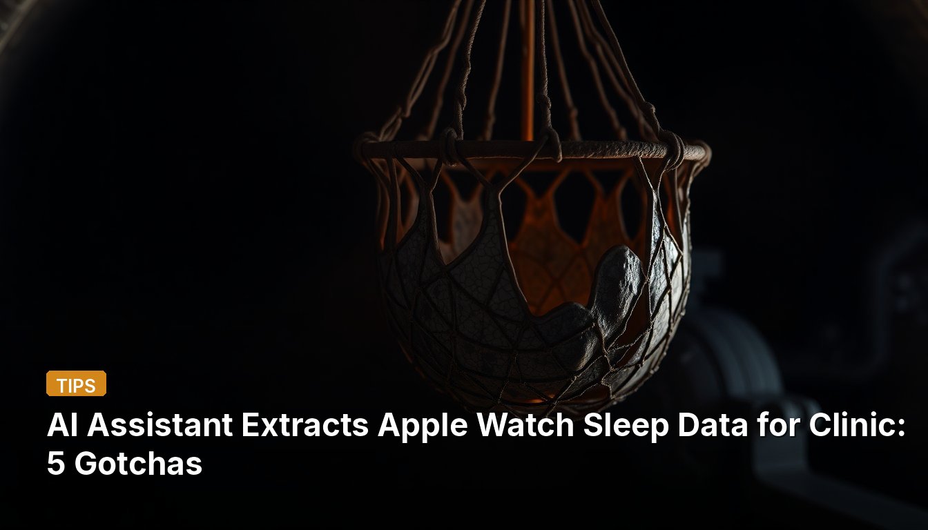 AI Assistant Extracts Apple Watch Sleep Data for Clinic: 5 Gotchas