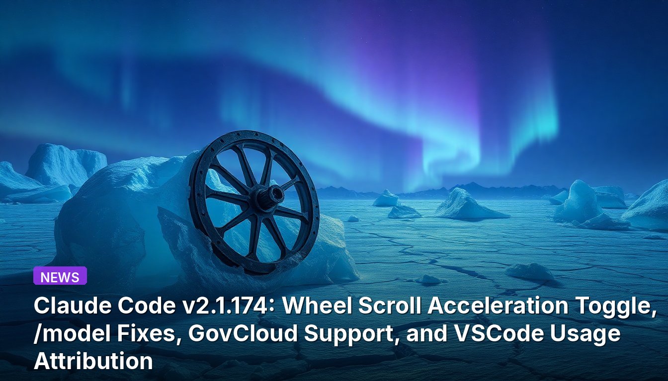 Claude Code v2.1.174: Wheel Scroll Acceleration Toggle, /model Fixes, GovCloud Support, and VSCode Usage Attribution