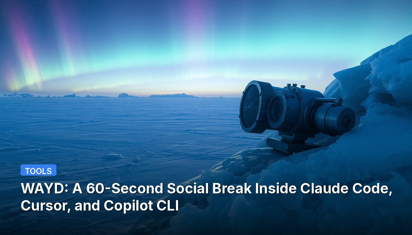 WAYD: A 60-Second Social Break Inside Claude Code, Cursor, and Copilot CLI