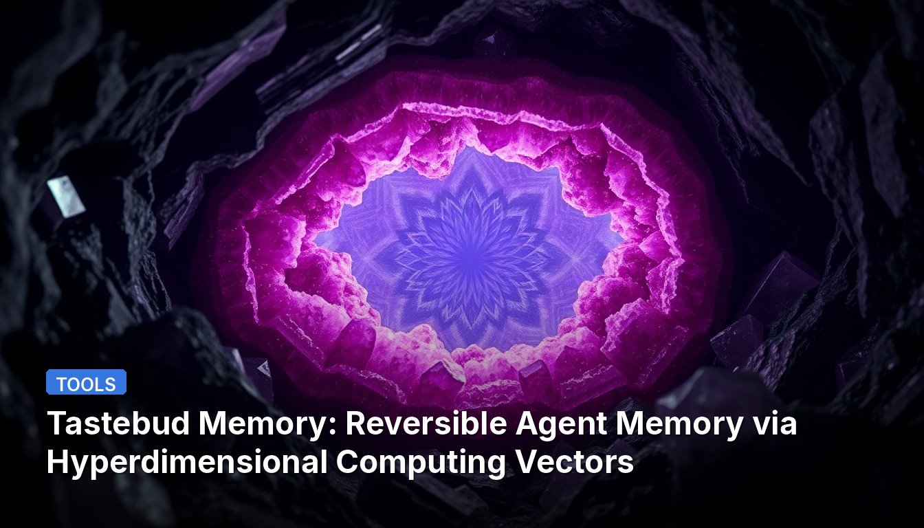 Tastebud Memory: Reversible Agent Memory via Hyperdimensional Computing Vectors