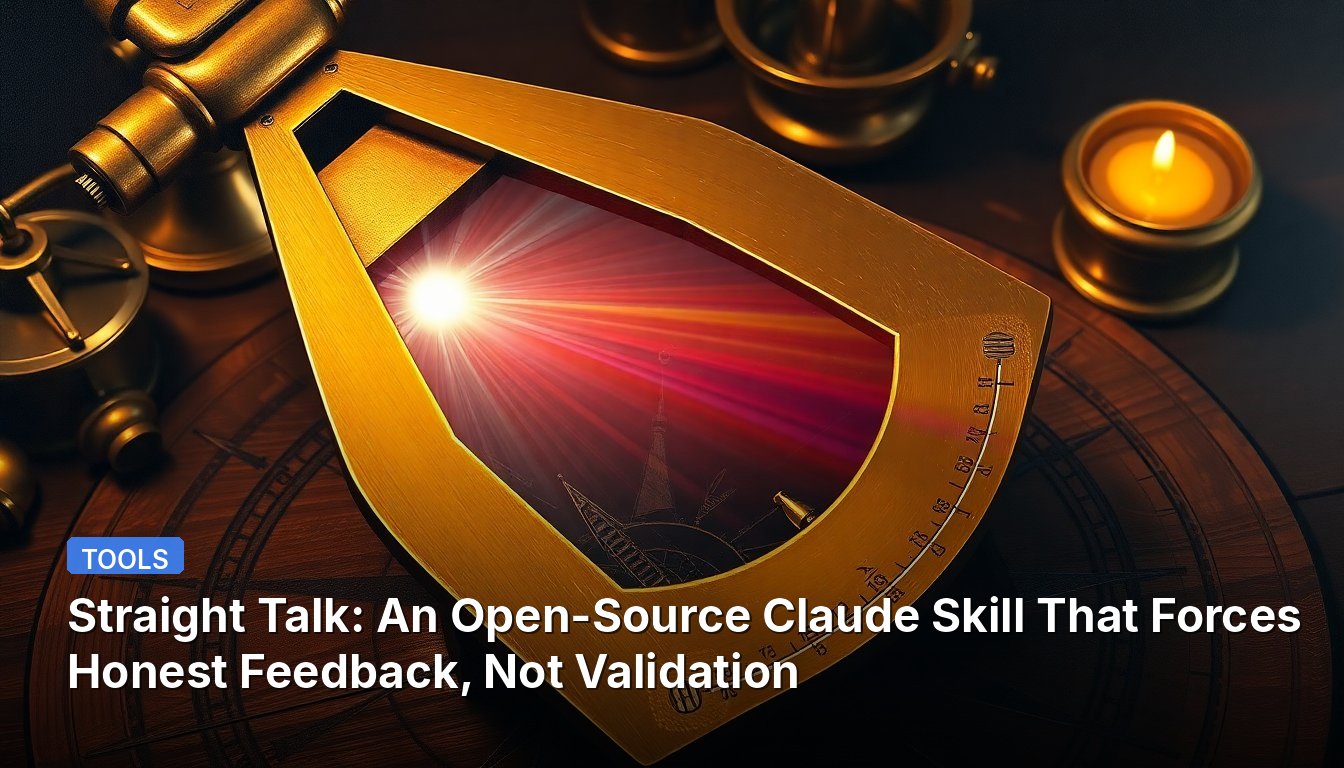 Straight Talk: An Open-Source Claude Skill That Forces Honest Feedback, Not Validation