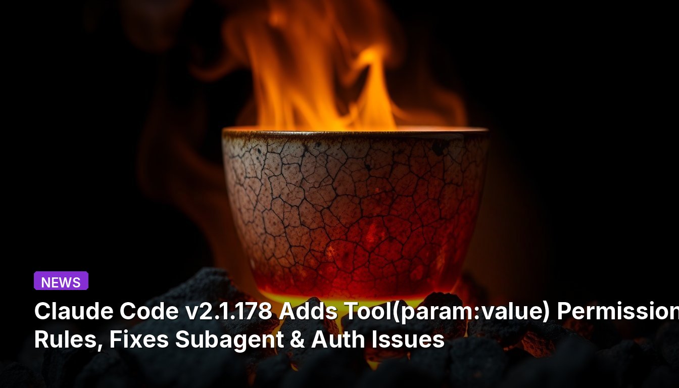 Claude Code v2.1.178 Adds Tool(param:value) Permission Rules, Fixes Subagent & Auth Issues