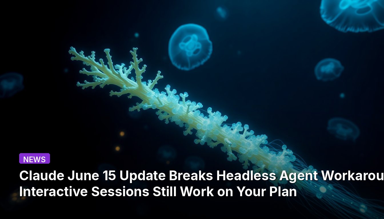 Claude June 15 Update Breaks Headless Agent Workaround — Interactive Sessions Still Work on Your Plan