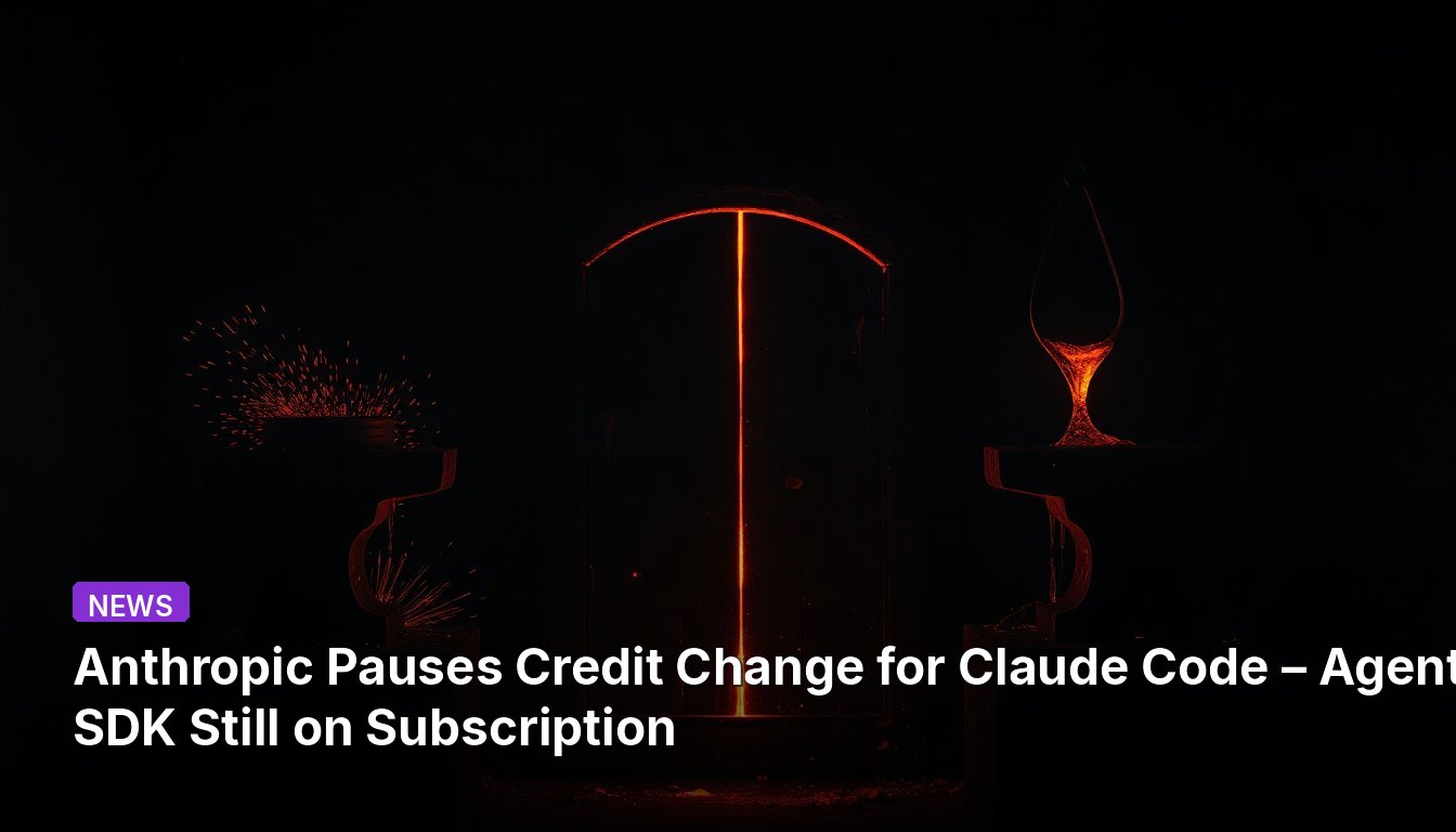 Anthropic Pauses Credit Change for Claude Code – Agent SDK Still on Subscription