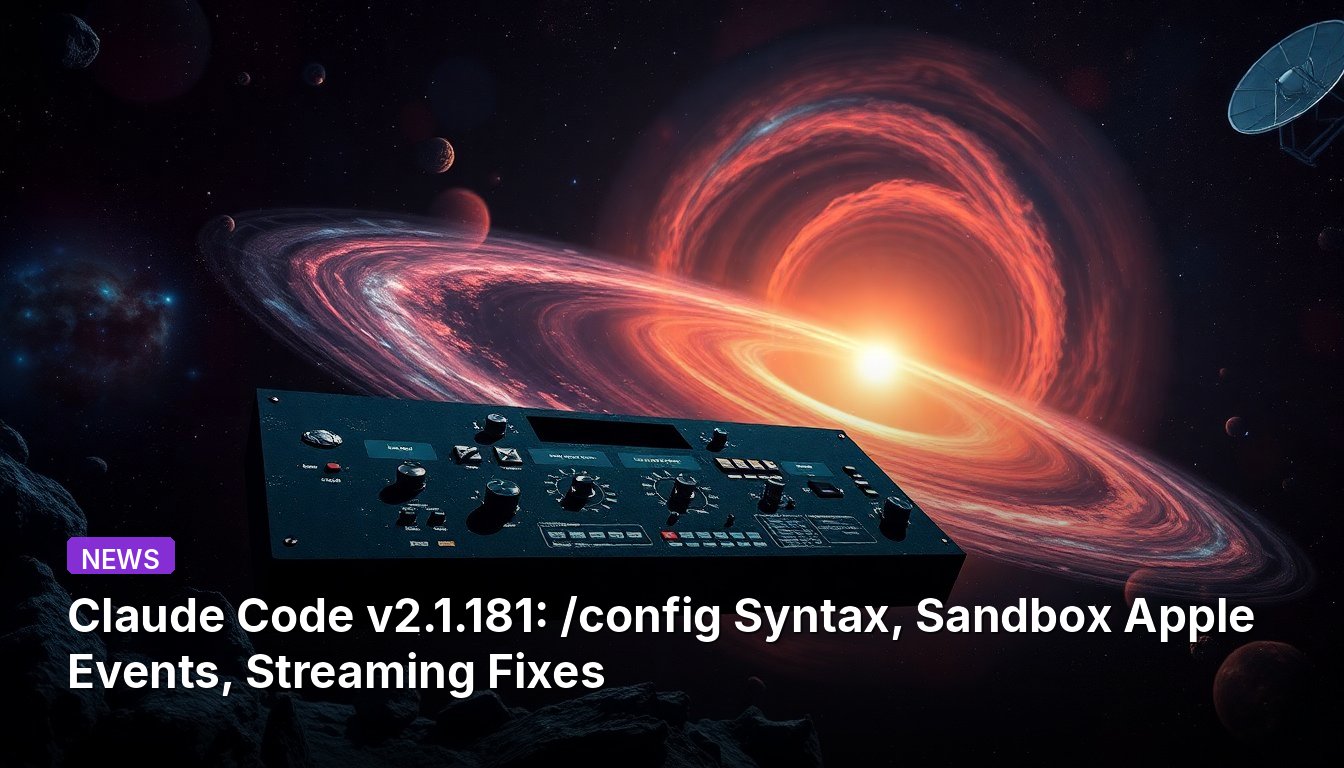 Claude Code v2.1.181: /config Syntax, Sandbox Apple Events, Streaming Fixes