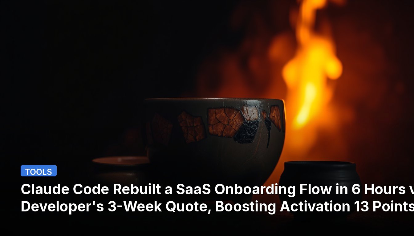 Claude Code Rebuilt a SaaS Onboarding Flow in 6 Hours vs Developer's 3-Week Quote, Boosting Activation 13 Points