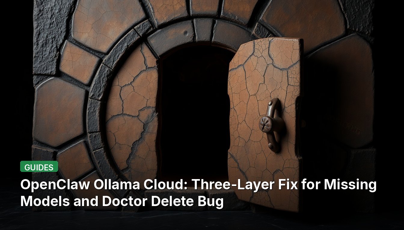 OpenClaw Ollama Cloud: Three-Layer Fix for Missing Models and Doctor Delete Bug