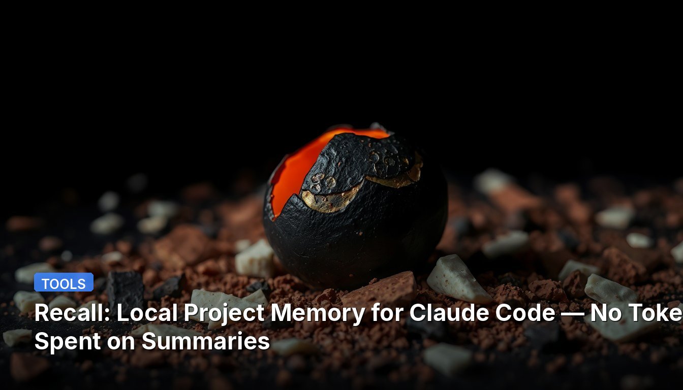 Recall: Local Project Memory for Claude Code — No Tokens Spent on Summaries