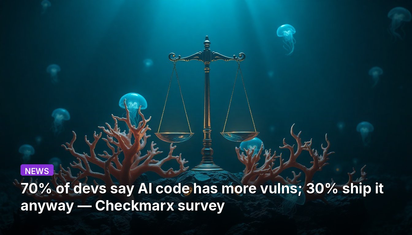 70% of devs say AI code has more vulns; 30% ship it anyway — Checkmarx survey