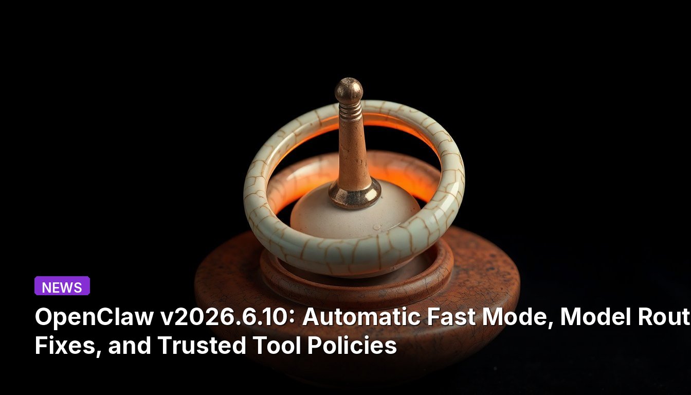 OpenClaw v2026.6.10: Automatic Fast Mode, Model Routing Fixes, and Trusted Tool Policies
