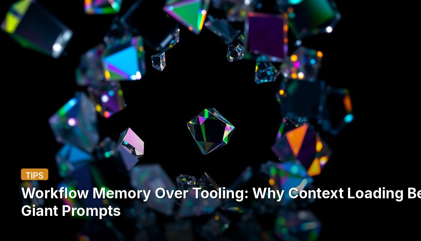 Workflow Memory Over Tooling: Why Context Loading Beats Giant Prompts