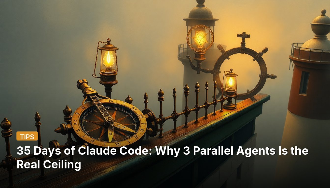 35 Days of Claude Code: Why 3 Parallel Agents Is the Real Ceiling