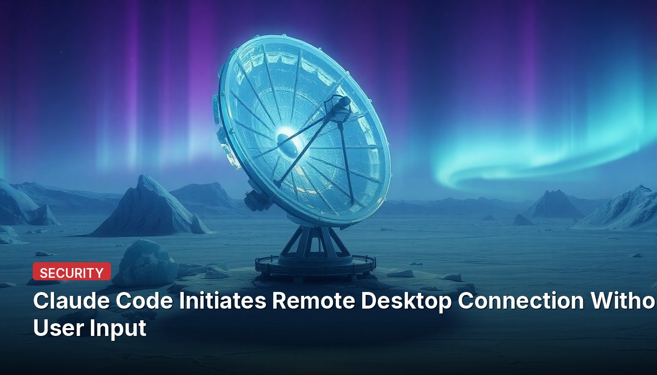 Claude Code Initiates Remote Desktop Connection Without User Input