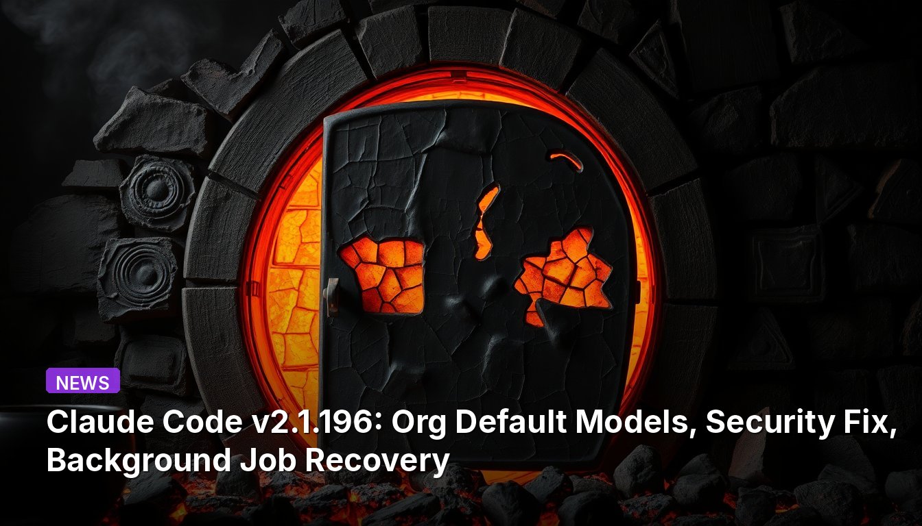 Claude Code v2.1.196: Org Default Models, Security Fix, Background Job Recovery
