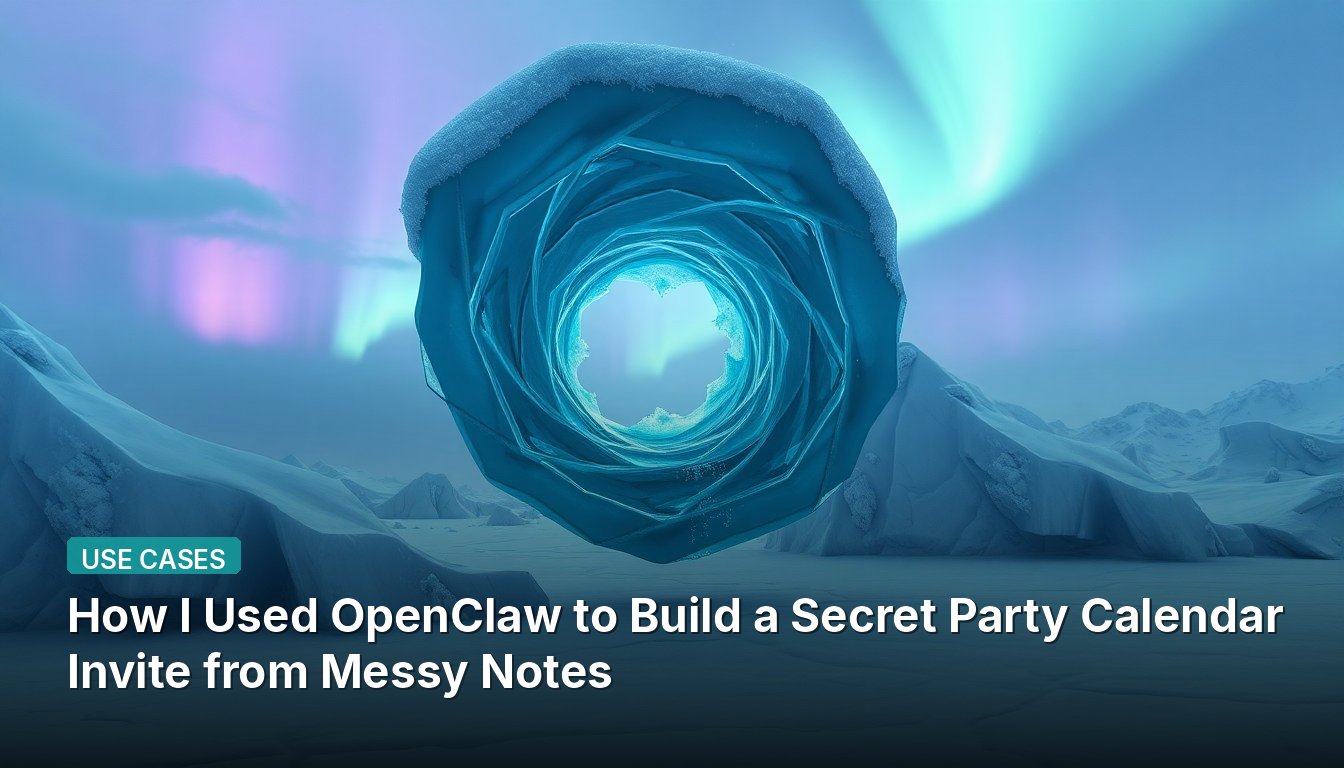 How I Used OpenClaw to Build a Secret Party Calendar Invite from Messy Notes
