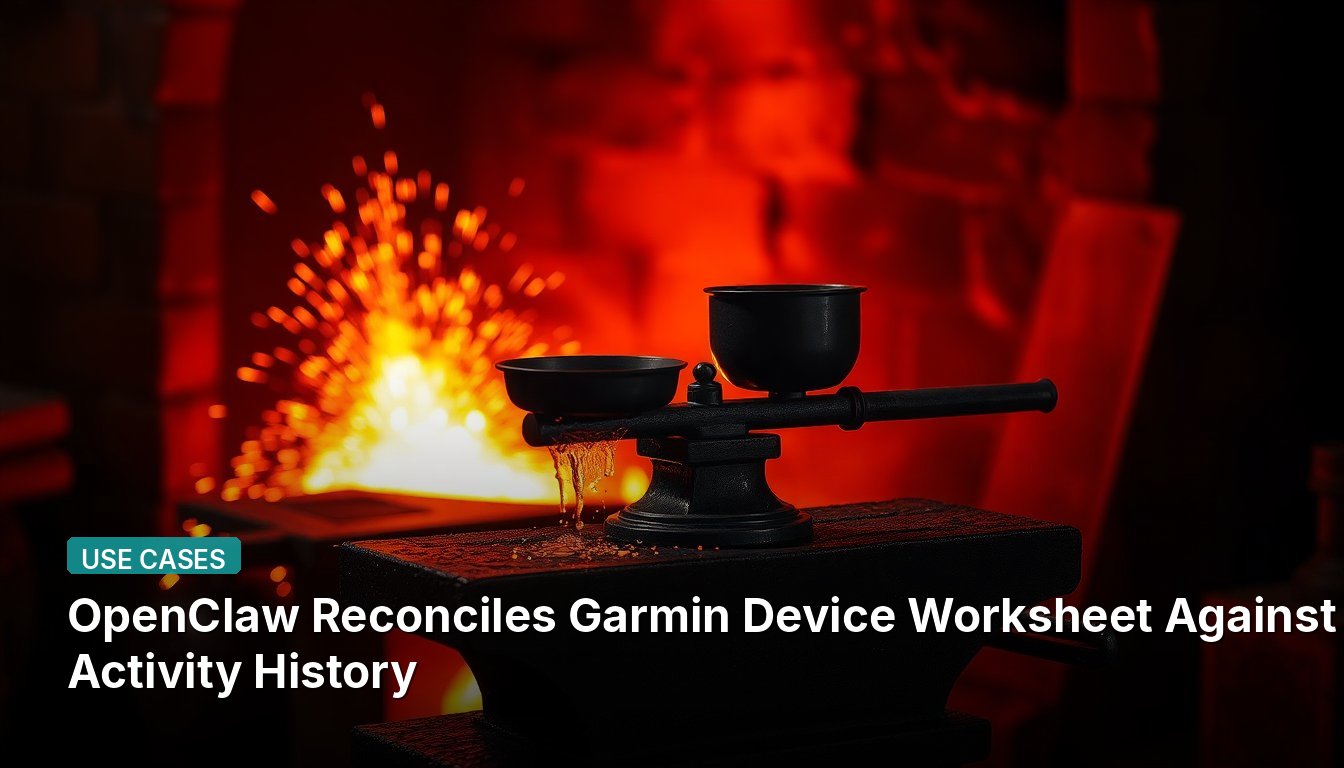 OpenClaw Reconciles Garmin Device Worksheet Against Real Activity History
