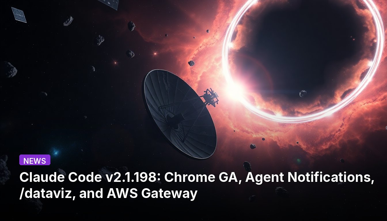 Claude Code v2.1.198: Chrome GA, Agent Notifications, /dataviz, and AWS Gateway