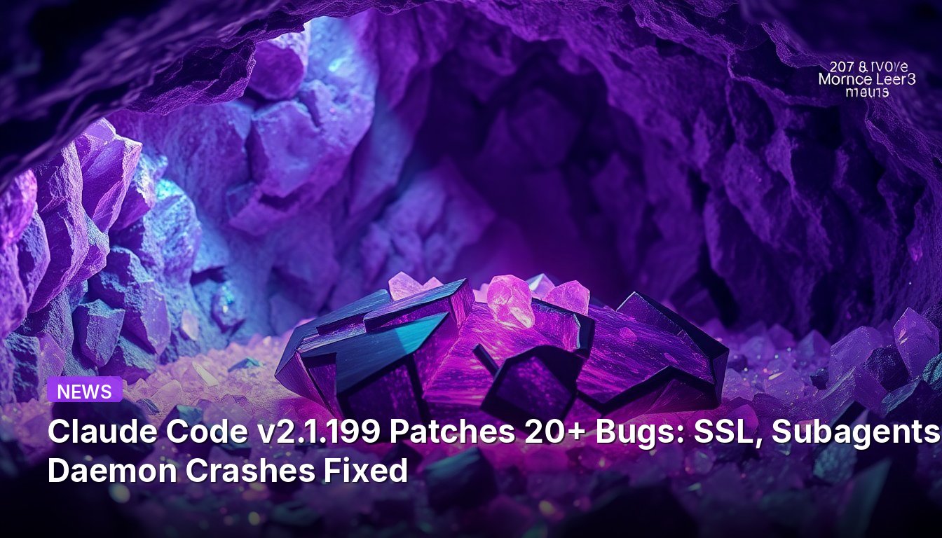 Claude Code v2.1.199 Patches 20+ Bugs: SSL, Subagents, Daemon Crashes Fixed