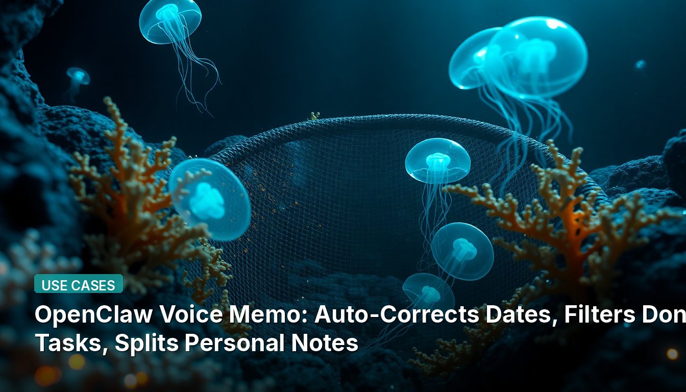 OpenClaw Voice Memo: Auto-Corrects Dates, Filters Done Tasks, Splits Personal Notes