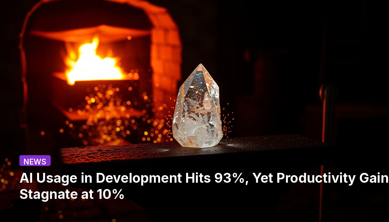 AI Usage in Development Hits 93%, Yet Productivity Gains Stagnate at 10%