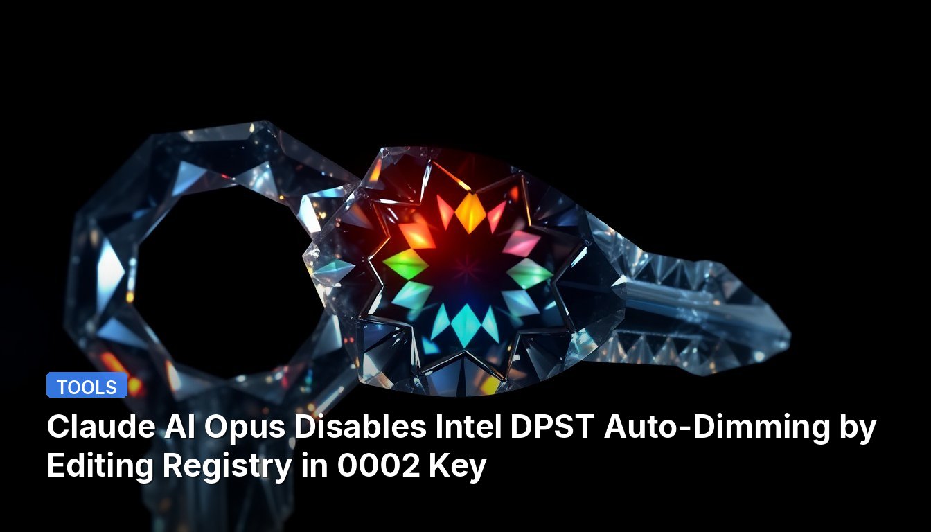 Claude AI Opus Disables Intel DPST Auto-Dimming by Editing Registry in 0002 Key