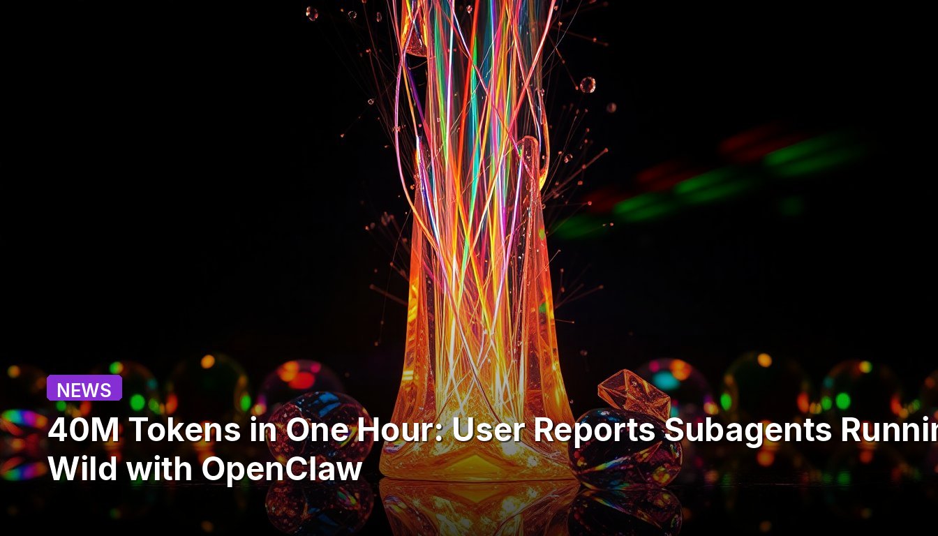 40M Tokens in One Hour: User Reports Subagents Running Wild with OpenClaw