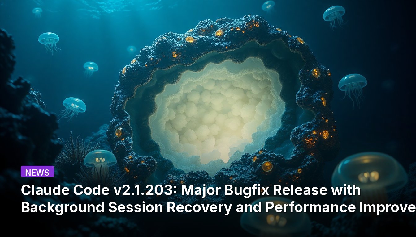 Claude Code v2.1.203: Major Bugfix Release with Background Session Recovery and Performance Improvements