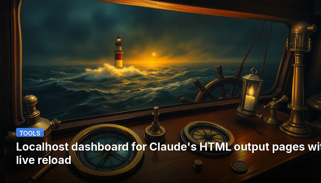 Localhost dashboard for Claude's HTML output pages with live reload