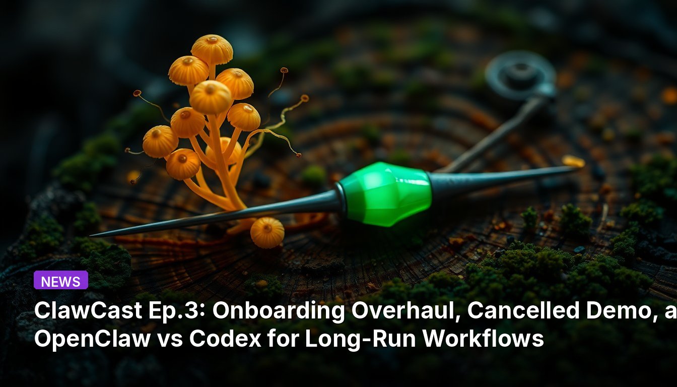 ClawCast Ep.3: Onboarding Overhaul, Cancelled Demo, and OpenClaw vs Codex for Long-Run Workflows