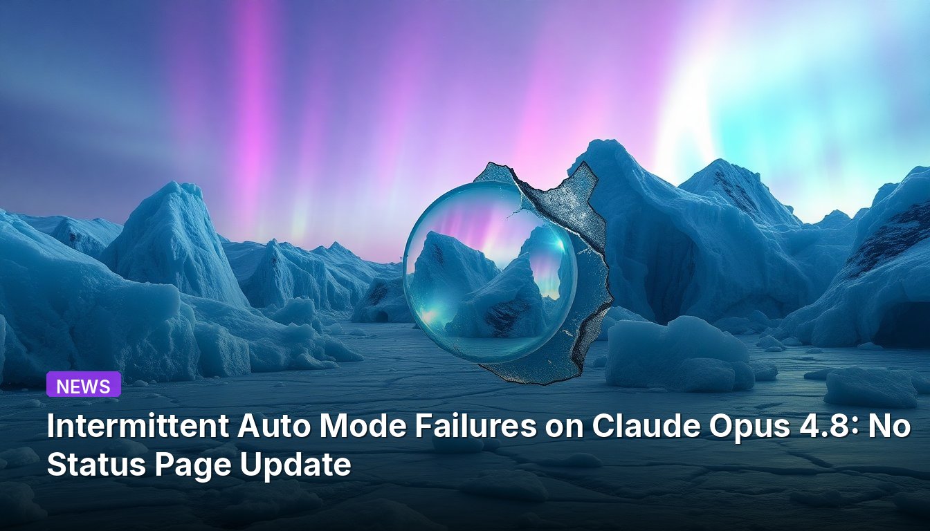 Intermittent Auto Mode Failures on Claude Opus 4.8: No Status Page Update